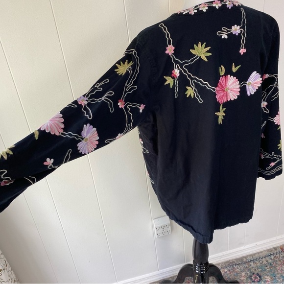 VTG Bedford Fair Embroidered Jacket Sz 1X W Floral Dark Romantic Y2K Fairy Boho - Picture 9 of 16